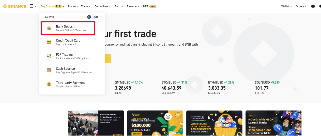 Kako uplatiti depozit na Binance Kako uplatiti depozit na Binance