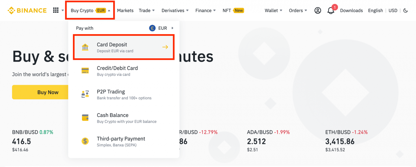 Kako uplatiti depozit na Binance Kako uplatiti depozit na Binance