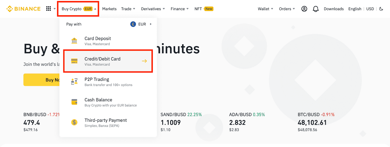 Ki jan yo vann Cryptocurrencies sou Binance nan kat kredi / debi Ki jan yo vann Cryptocurrencies sou Binance nan kat kredi / debi